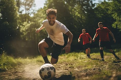 Joven Tsurugi jugando fútbol
