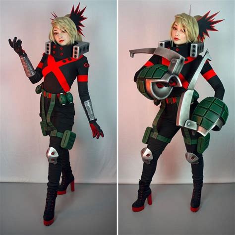 Mujer con cosplay de Bakugou