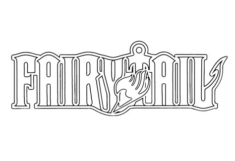 Página para colorear del logo de Fairy Tail