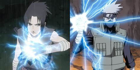 Sasuke atacando a Itachi con Chidori Eisō