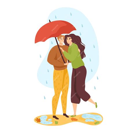 Pareja de chicas compartiendo un momento romántico bajo la lluvia