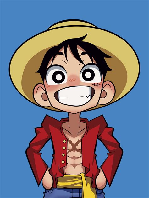 Luffy en estilo chibi
