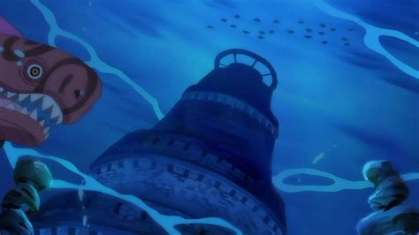 Representación de Impel Down, la prisión submarina en el Cinturón de Calma