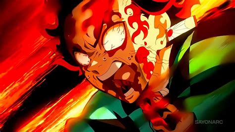 Tanjiro luchando contra Gyutaro