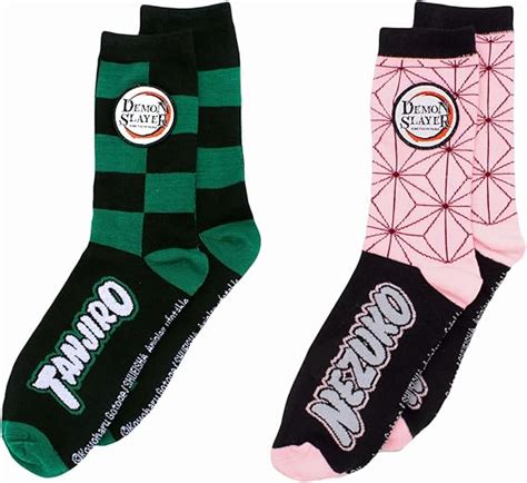 Calcetines de Demon Slayer con patrón de Tanjiro