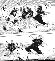 Choso luchando contra Naoya Zenin