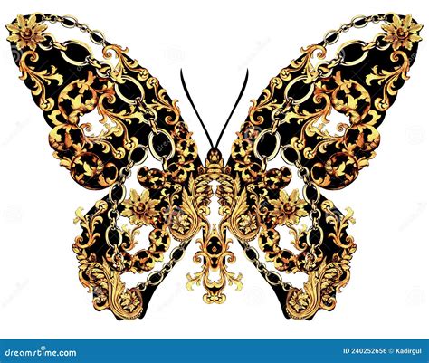 Ilustración de mariposa con un ala