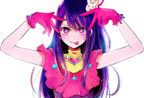 Ilustración de Ai Hoshino, la idol principal de Oshi no Ko.