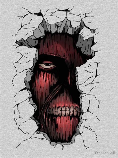 Ilustración del Titán Supergigante asomándose por la muralla.