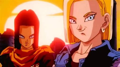 Trunks del Futuro enfrentándose a los Androides 17 y 18