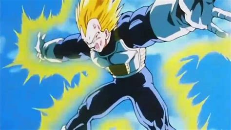 Vegeta lanzando un Destello Final contra Cell