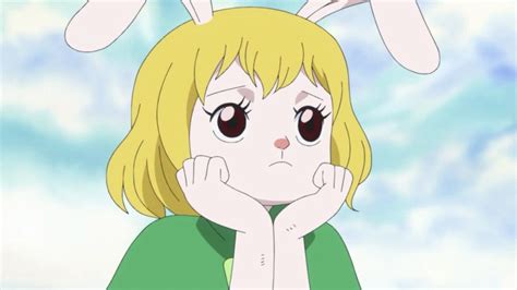 Diseño de Carrot, personaje de One Piece, inspirado en un conejo.