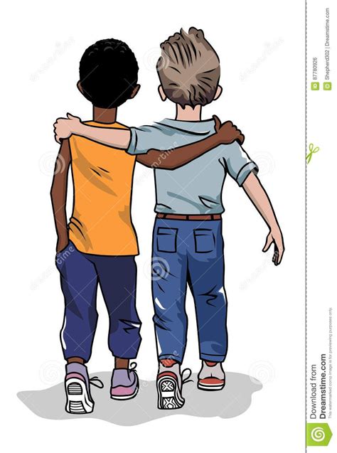 Ilustración de dos amigos reencontrándose después de años.