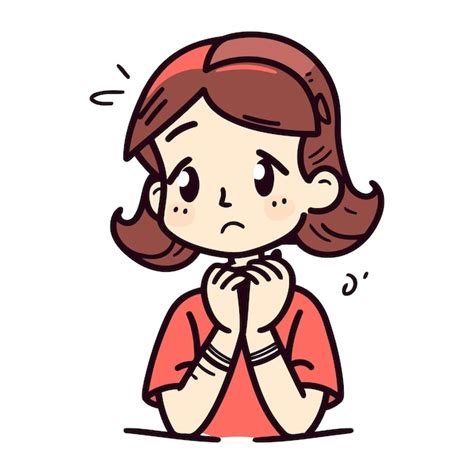 Ilustración de un personaje de manga con expresión de preocupación