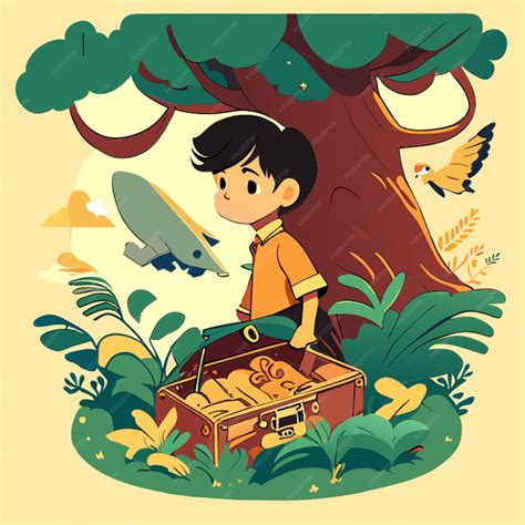 Un niño encontrando el árbol gigante, similar a Ymir