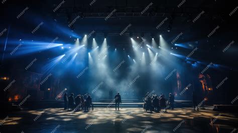 Silueta de un actor en el escenario