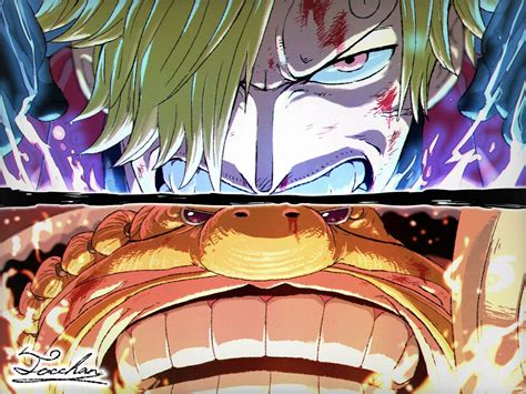 Sanji enfrentando a Queen en One Piece