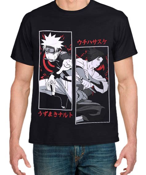 Camisetas con estampados de Naruto y Sasuke