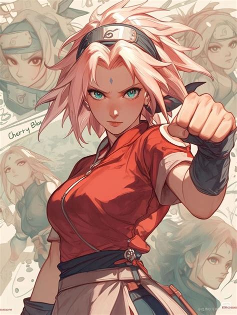 Ilustración fan art de Naruto y Sakura