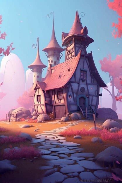 Ilustración de una niña pequeña en un entorno de fantasía