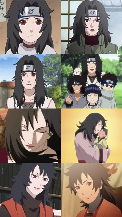 Kurenai, Kiba, Shino y Mirai discutiendo el regalo