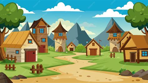 Mapa o ilustración de la aldea ficticia de Nuldongmae