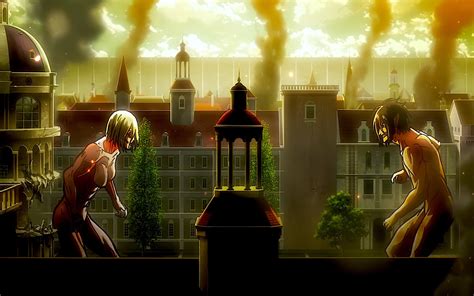 Annie Leonhart enfrentándose a Eren Jaeger