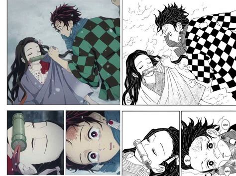Comparación de escenas de batalla entre el anime y el manga de Kimetsu no Yaiba