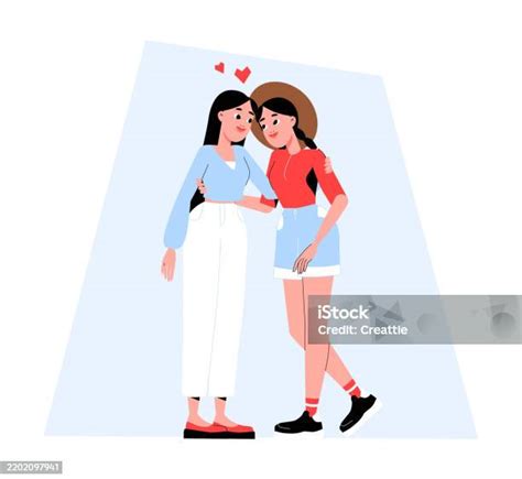 Ilustración de dos mujeres en una relación romántica al estilo anime