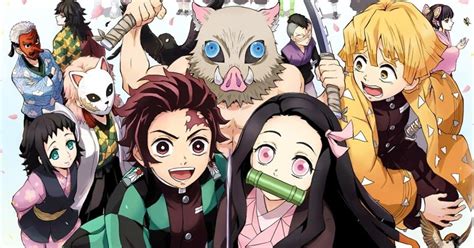 Personajes de Kimetsu no Yaiba en batalla