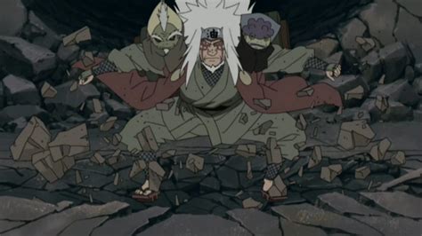 Jiraiya luchando contra un ninja