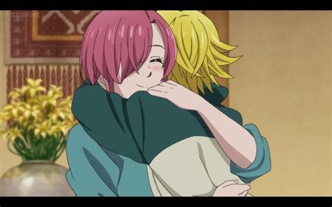 Meliodas y Liz en un campo de flores