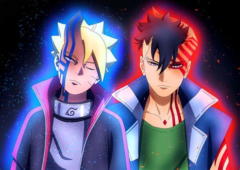 Boruto y Kawaki activando su Karma