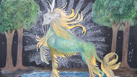 Ilustración de la criatura mitológica Kirin