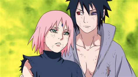 Sasuke y Sakura en el campo de entrenamiento
