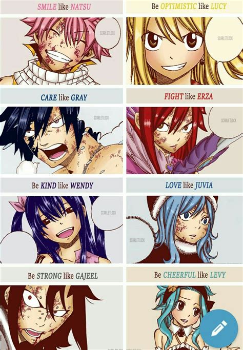 Personajes de Fairy Tail en formato meme