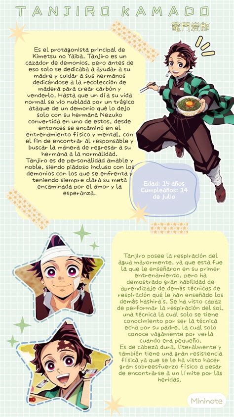 Descripción física de Tanjiro Kamado