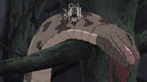 Orochimaru enfrentándose al Equipo 7