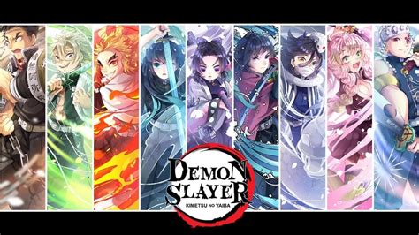 Ilustración de las Nueve Pilares de Demon Slayer