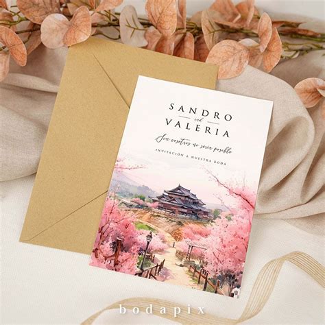 Decoración de invitaciones de boda japonesas con personajes de anime