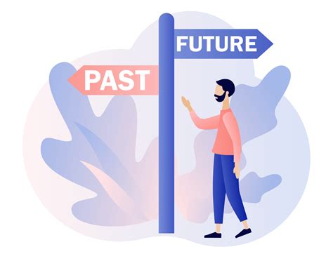 Ilustración de un personaje regresando del futuro al pasado