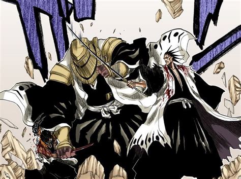 Sajin Komamura enfrentándose a Kenpachi Zaraki