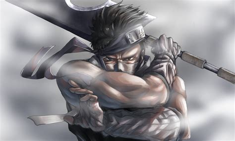 Ilustración de Zabuza Momochi luchando