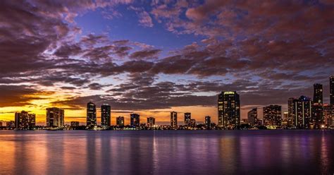Playa de Miami al atardecer
