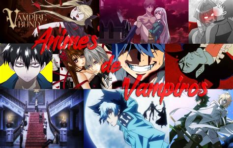 Collage de portadas de animes de vampiros