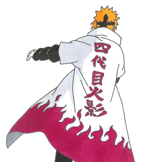 Minato Namikaze en su traje de Hokage