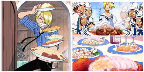 Imagen de Sanji cocinando con una sonrisa