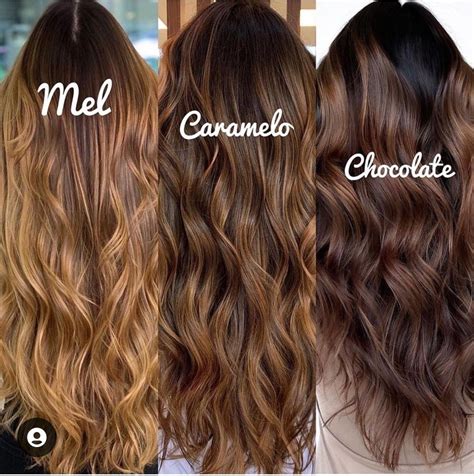 Ejemplos de tonos de cabello castaño con reflejos multidimensionales