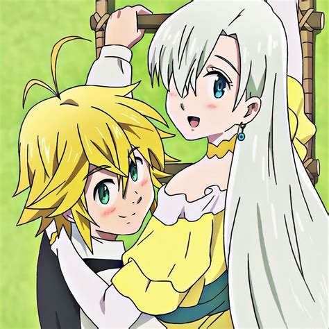 Ilustración de Meliodas y Elizabeth
