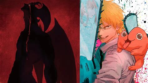 Ilustración de personajes de anime demonio y humano